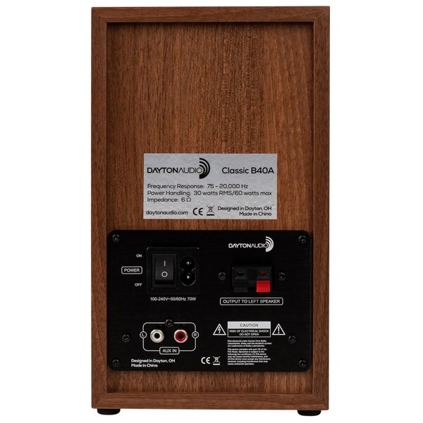Main product image for Dayton Audio Classic B40A Powered Bluetooth Bookshelf Speaker Pair Wood300-259